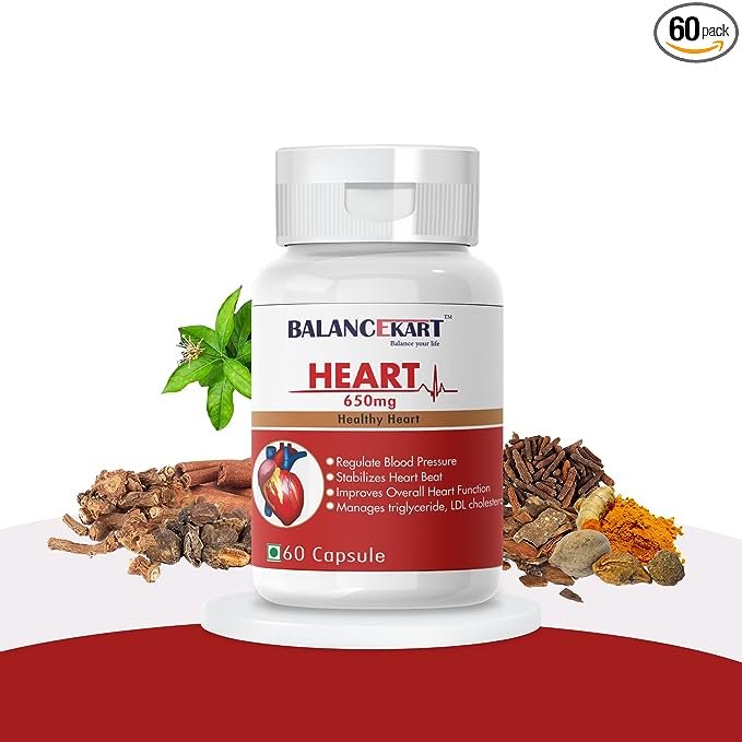 Balancekart Arjuna Capsule | Promotes Heart Health | Manages Cholesterol Level - Pack of 60 Capsules
